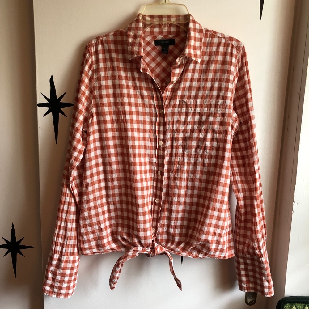 J. Crew Gingham Blouse